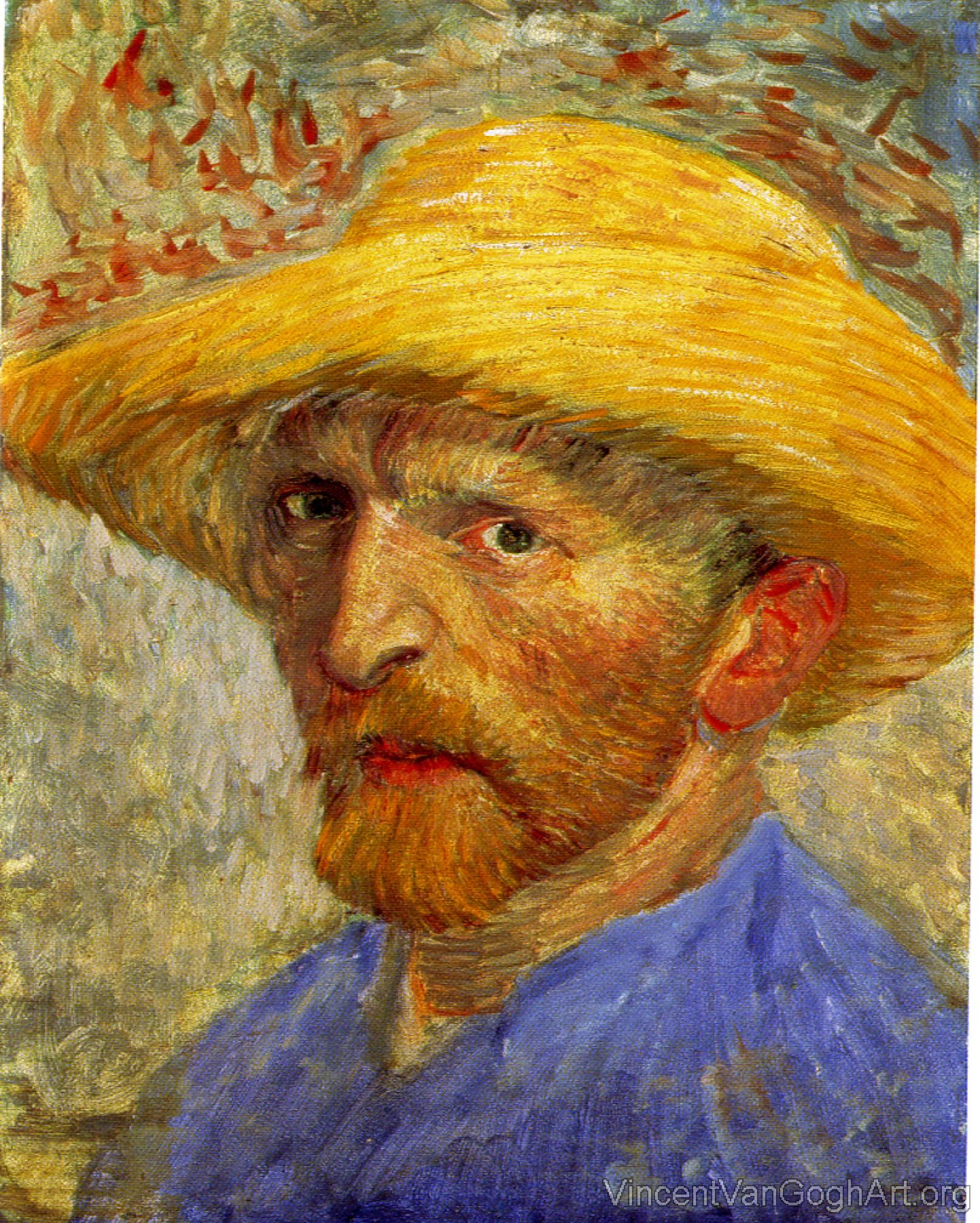 Self-portrait with straw hat III
